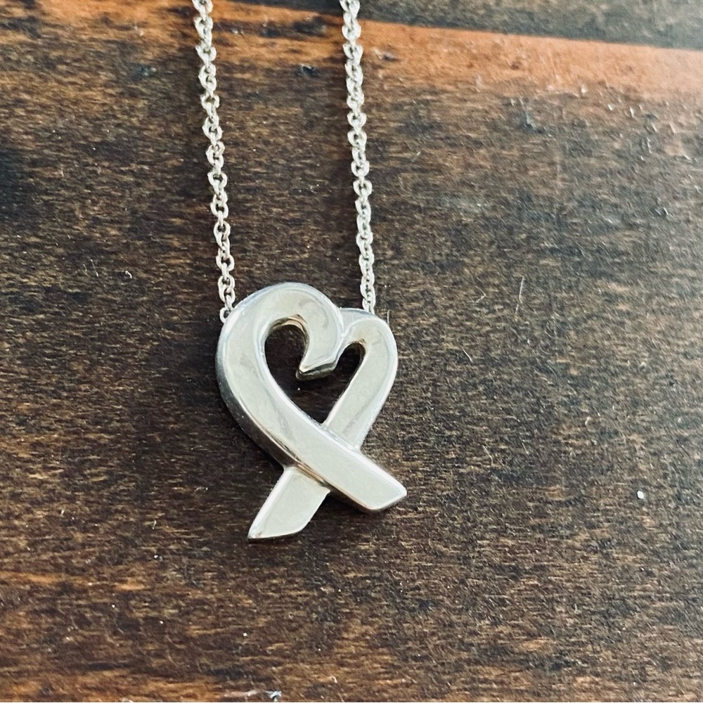 Tiffany & Co Paloma Picasso Sterling Silver Heart Necklace